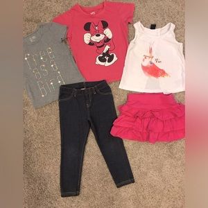 Uniqlo Gap Cat&Jack T-shirt Skirt legging set 3T
